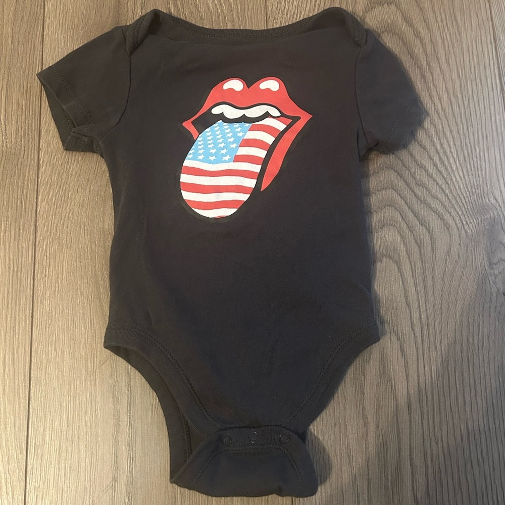 Rolling Stones baby Onsie. 12-18 months
